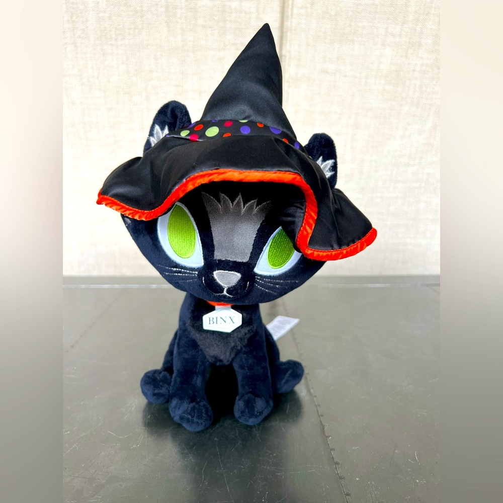Disney Parks Hocus Pocus Binx the Cat Plush with Hat 15" - New